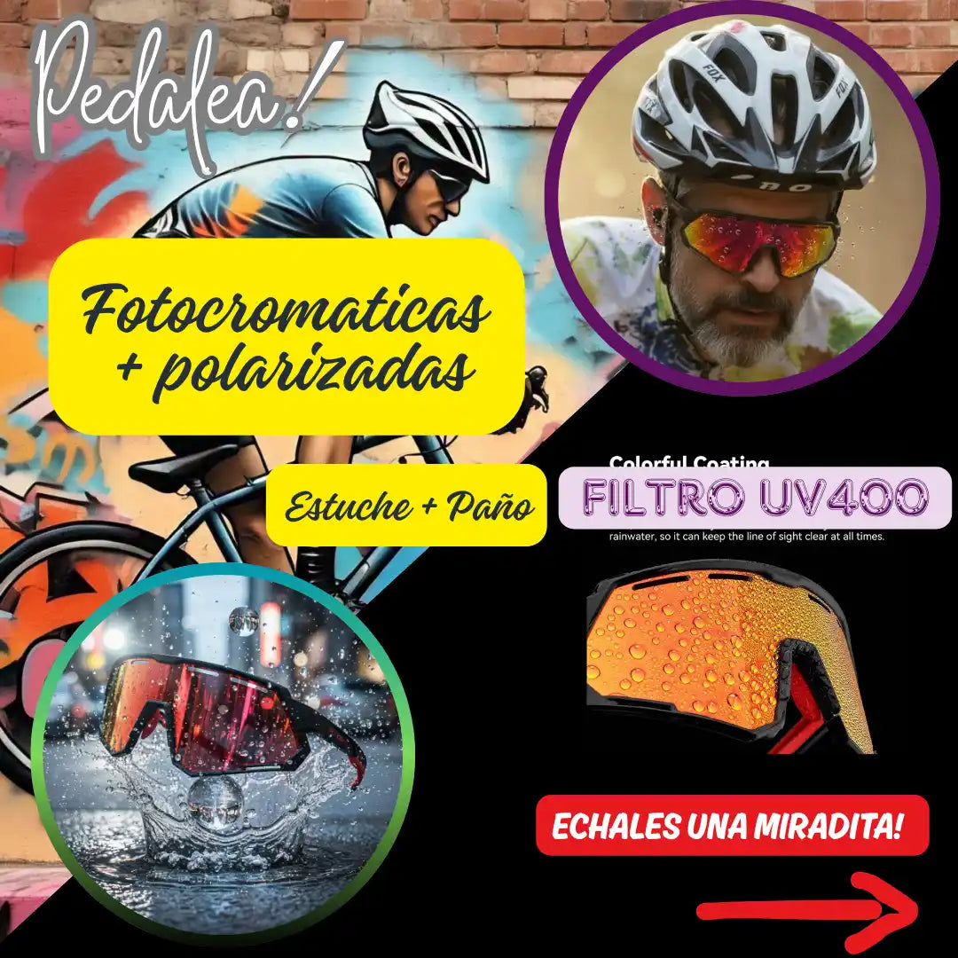 Gafas Fotocromáticas + Polarizadas 2 en 1 🚴‍♂️ Lentes Intercambiables